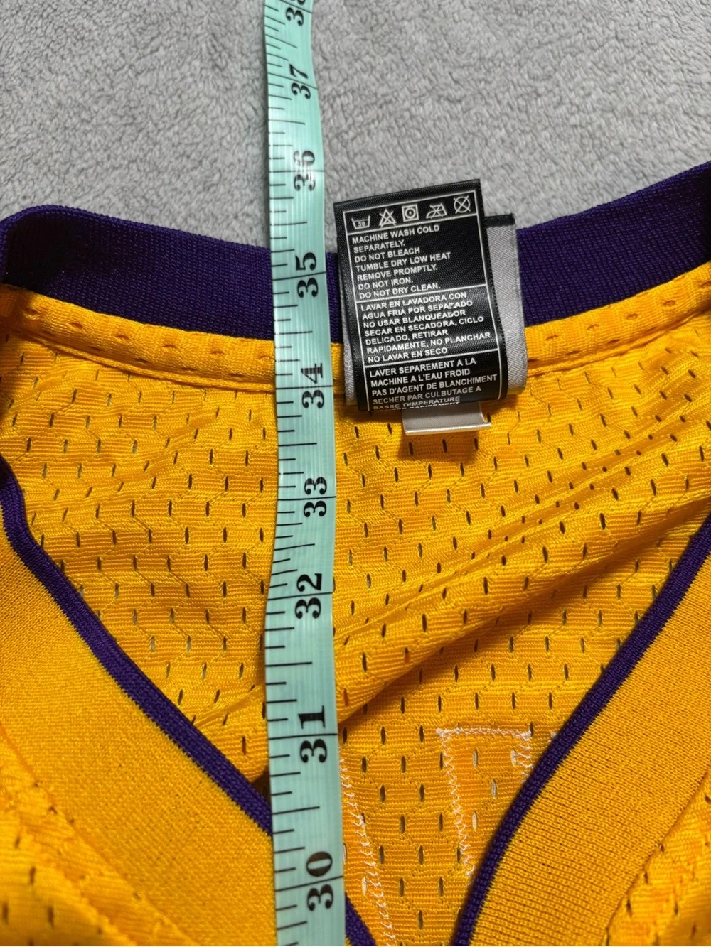 Kobe Bryant LA Lakers Adidas Vintage Swingman Sewn Jersey Gold 3XL